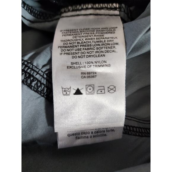 Columbia Youth Windbreaker Nylon Hiking Full Zip Hooded Black Size Small 7/8 - Picture 4 of 4